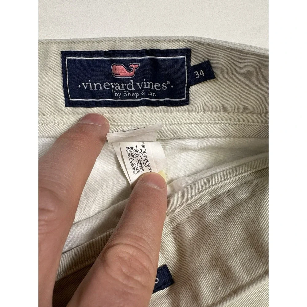 Vineyard Vines Men's Shorts Size 34 Casual Club Short Beige Khaki Cotton Twill